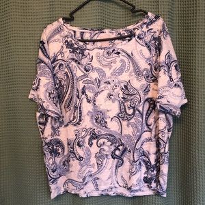 Chicos Blue Paisley Shirt